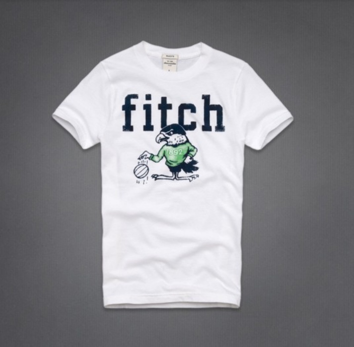 Abercrombie Fitch Hombres De Cuello Redondo Corto Remera AF5192